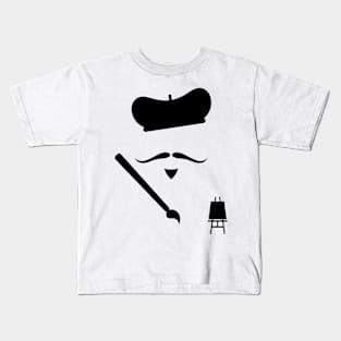 Retro painter simple caricature Kids T-Shirt